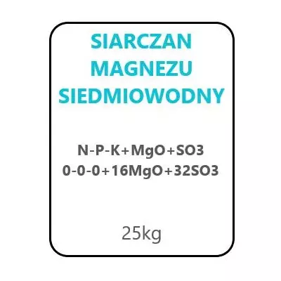 SIARCZAN MAGNEZU 7-WODNY 25kg (16%MgO, 32%So3)(nawóz rozpuszczalny)